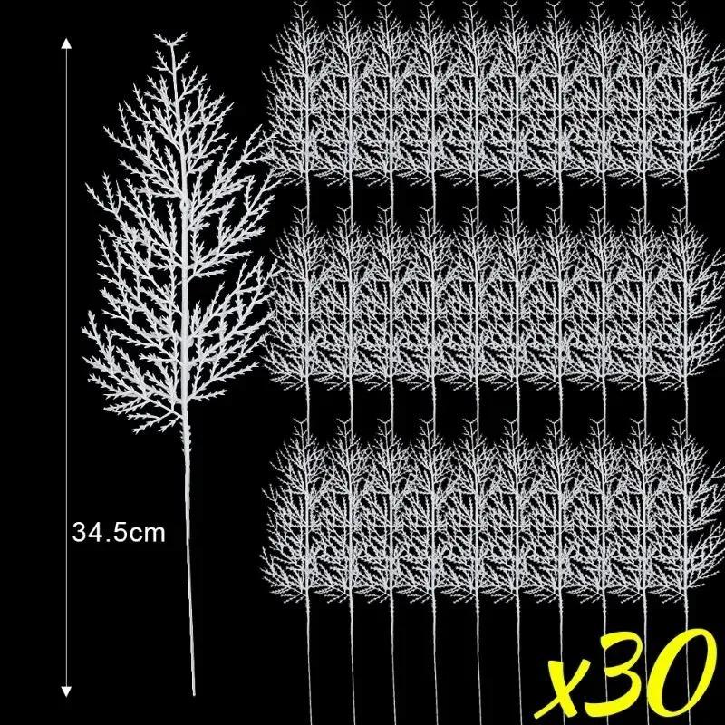 

30 шт. Штучні хвойні гілки One Size білий