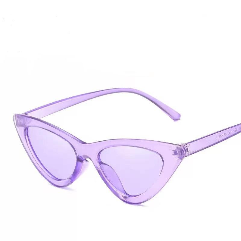Fashion Cat Eye Small Triangle Sunglasses Women Vintage Outdoor Sun Protection Shades non-polarized Sun Glasses