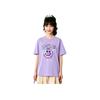 Li-Ning Sports Life Series Letter Print Round Neck Pullover Short Sleeve T-Shirt Women Tops Luo-Mei-Purple AHST192-1
