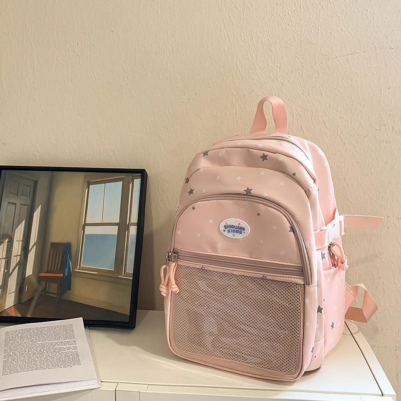 Schoolbag High-value Schoolbag for Female Junior High School Students Cute Japanese Transparent Pain Bag Large Capacity Backpack Student Small