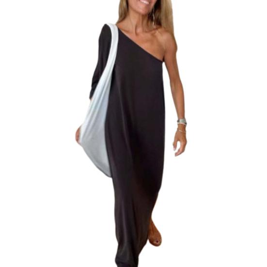 chinese dress ladies V-Neck Long Sleeve Split Maxi Dress XH1221