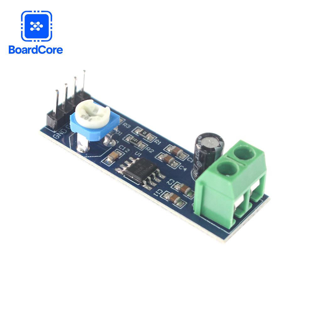 LM386 Audio Amplifier Module 200x Gain, Mono Mini Amplifier Board 5V-12V for DIY Speaker, Arduino, Guitar
