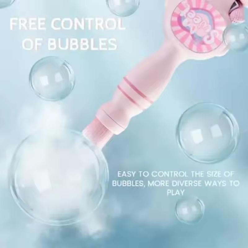 1Set Elastic Smog Bubble Machine With Portable Bubble Blower For Birthday Present For Outdoor Fun Includes Bubble Water Bottles