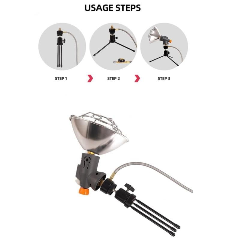 Compacts Camping Heater With Stable Tripods Base Efficient Heating For Outdoor Weather Resistant Multiple