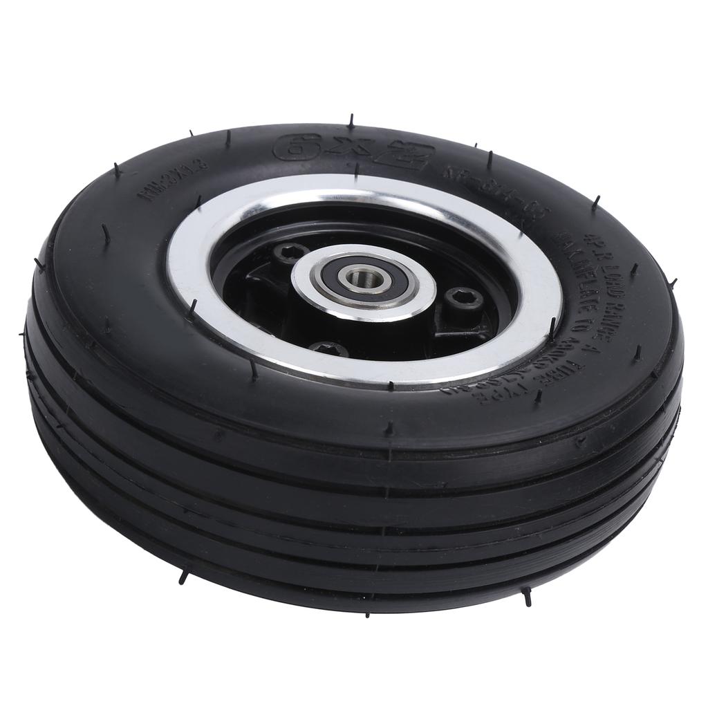 6 Inch Solid Tire 6 X 2 Wheel Rim and Tires Set with Alloy Rims for Electric Scooter Accessories