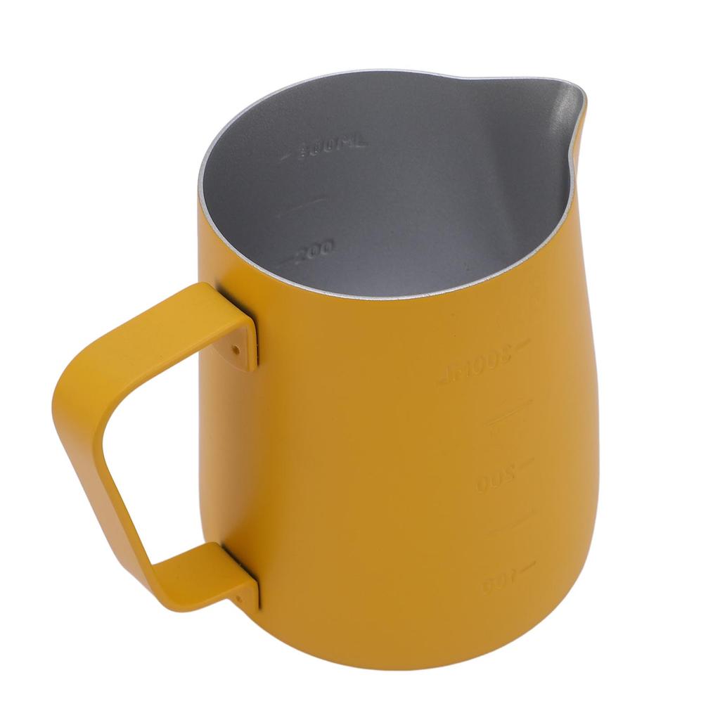 Milk Frothing Pitcher 304 Stainless Steel Latte Art Cup Coffee Accessories Yellow