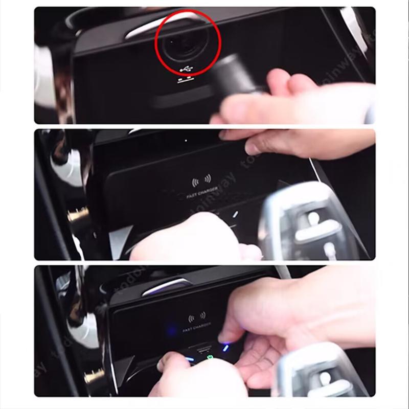Wireless Charger For BMW X1 F48 F49 X2 F39 2016-2021 15W Fast Car Mobile Charging Phone Holder Usb Center Console Accessories