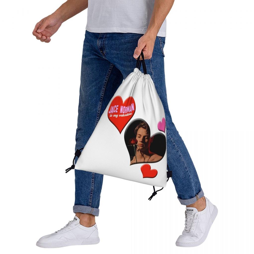 Jace Norman Is My Valentine Backpacks Casual Drawstring Bags Sports Bag Book Bags for Man Woman School