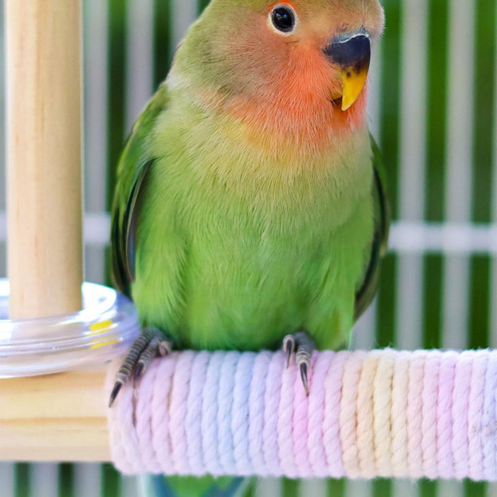 Vogelständer Vogel Baumwollseil Sitzstangen Papagei Schaukel Spielzeug Hängematte Käfigzubehör für Finken Unzertrennliche Wellensittiche Bewegung