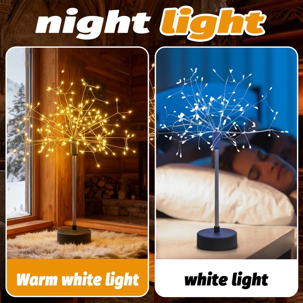 -shaped Table Lamp, Decorative Night Light, Indoor Bedside Firework Lamp