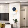 3D Geometric Metal Wall Clock Silent Sweeping Movement Iron Decorative Clock Baking Paint Anti-Fade for Living Rooms
