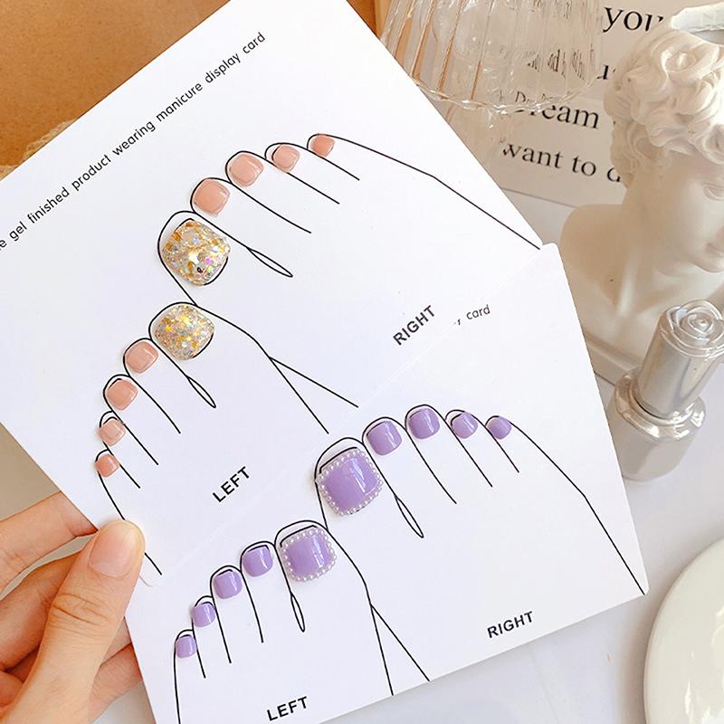 10 Sheets/Lot Nails Display Card Hand Feet False Nail Tips Packing Card Nail Art Storing Cardboard Manicure Showing Cards