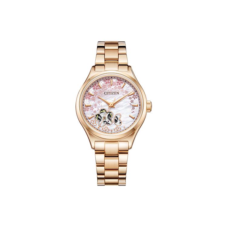CITIZEN Mechanical Movement Stainless Steel Strap Watch Unisex Pink Watch Dial PC1019-66Y Pink
