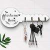 Storage Creative Wooden Organizer Key Frame Wall Mounted Modern Wall Storage Hook Boxwood Retro Hanging Storage Rack Clothing