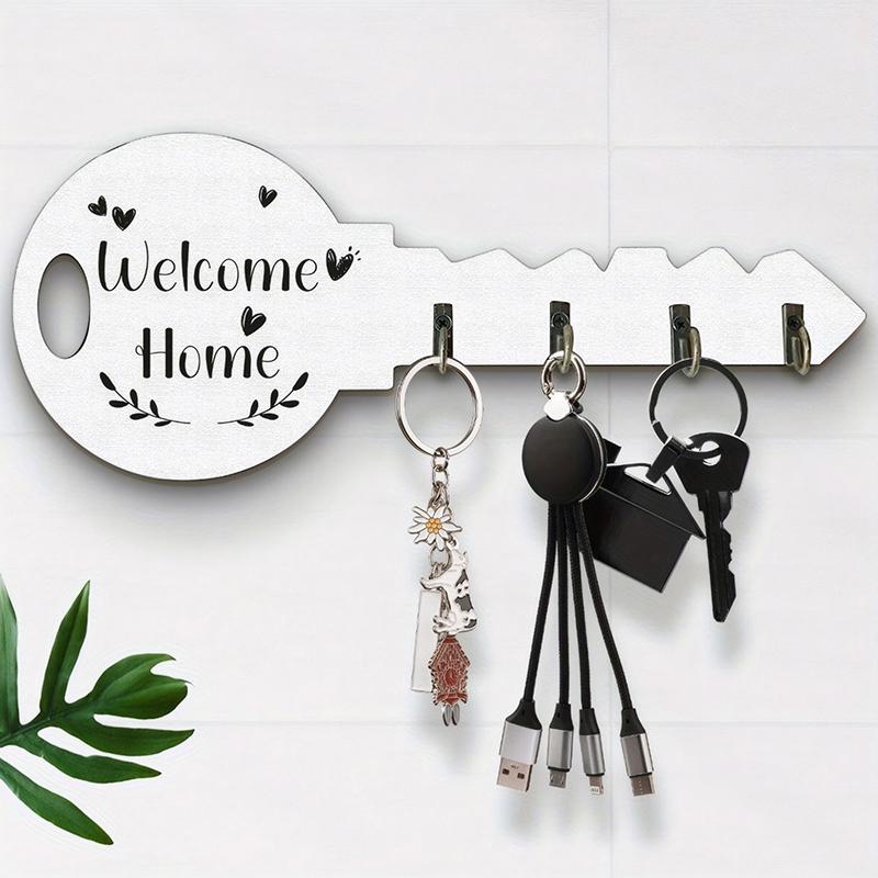 

Органайзер для хранения Креативная рамка для ключей Деревянная настенная Современная настенная полка для хранения Крючок Ящик Самшит Ретро Подвесная стойка для хранения Одежда 29CM белый