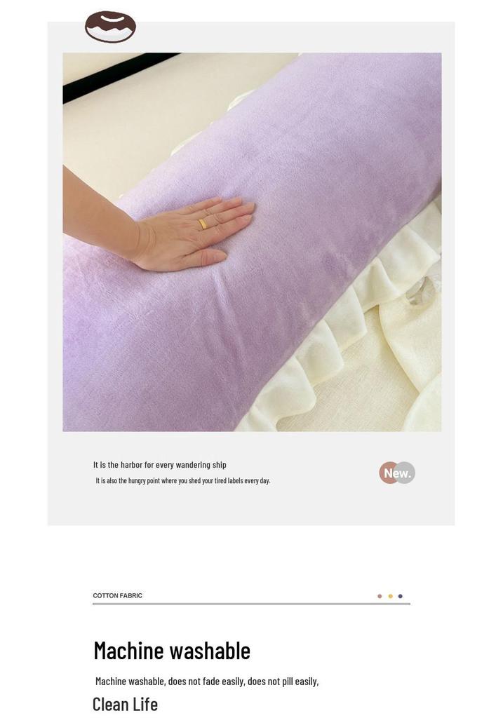 Solid Color Coral Fleece Flannel Pillowcase for Couples - Available In 1.2m, 1.5m, and 1.8m Sizes, Perfect for Winter Warmth.