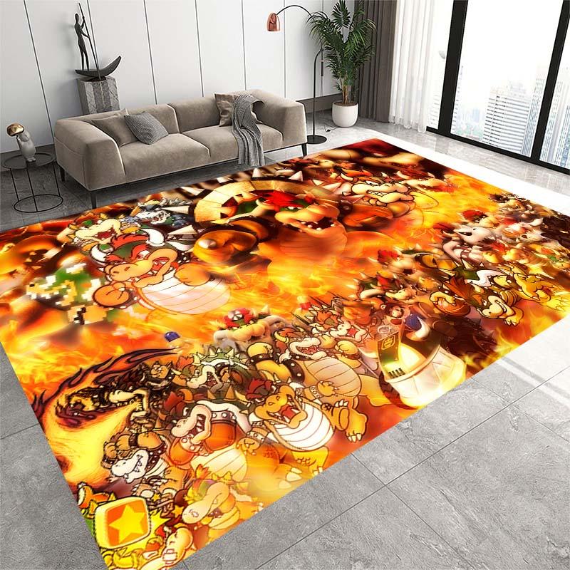 This new Super Mario cartoon rug is suitable for home décor in game rooms, bedrooms, living rooms, sofas, and other areas;