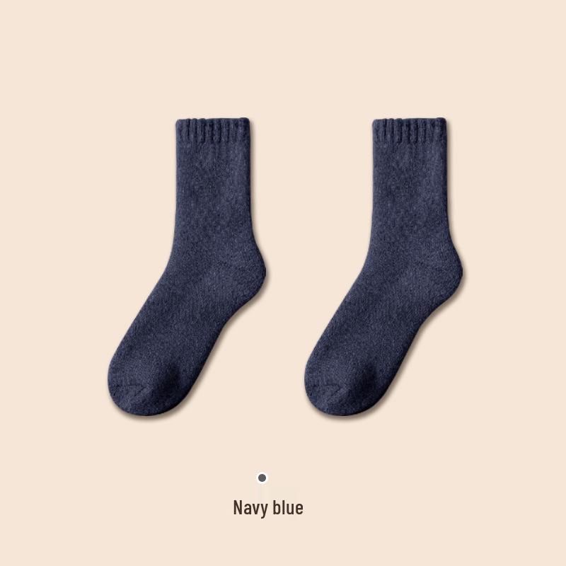 Extra Thick Fleece-Lined Wool Socks for Men & Women - Warm Mid-Calf Winter Socks