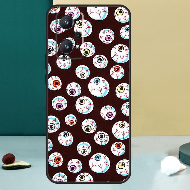 Crazy Eyeball Pattern For Realme GT 6T 5 6 GT 7 Pro C67 C75 C61 C55 C53 C51 C21Y C25S 10 11 12 13 14 Pro Plus Case