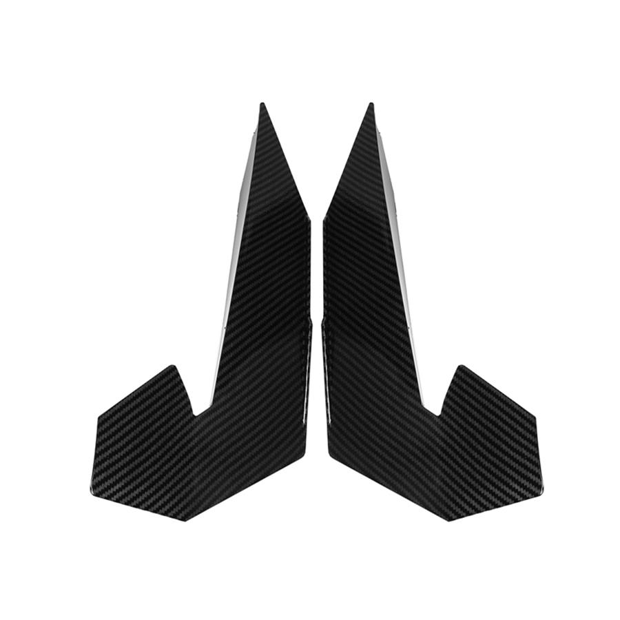 2pcs Carbon Look Front Bumper Diffuser Splitter Fins Kit For Honda Civic 2016-21