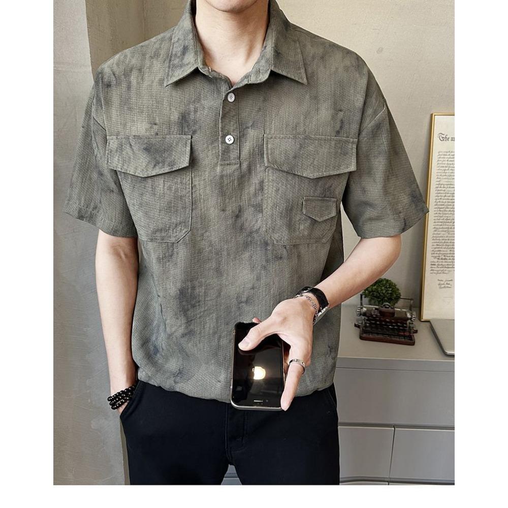 New Short Sleeved Men's Shirt Summer Fashion Trendy Brand Half Sleeved Thin Loose Casual Trendy Shirt