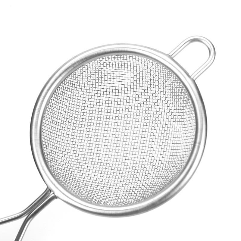 Stainless Steel Strainer Ladle Kitchen Noodle Soup Dumpling Oil Filtering Juice Soy Milk Sieve 20cm 20.5cm