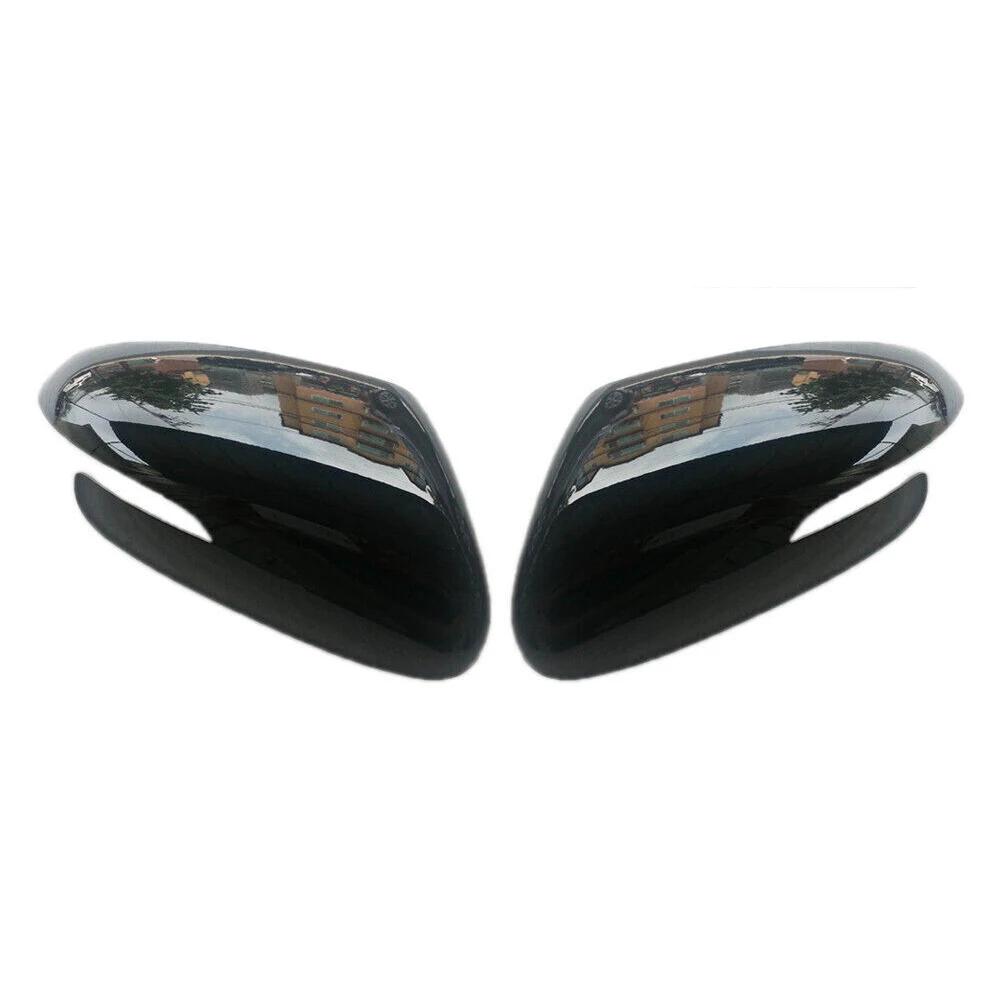 For KIA K3 Forte 2013-2018 Car Rearview Side Mirror Cover Wing Cap Door Housing Shell Trim Sticker ABS Carbon Fiber/ Gloss Black