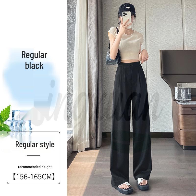 Women s Summer 2026 White Linen Wide-Leg Pants - Lightweight Ice Silk Cotton Blend Large