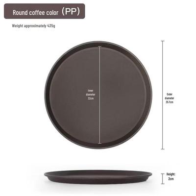 ROYUGO Round Plastic Serving Tray