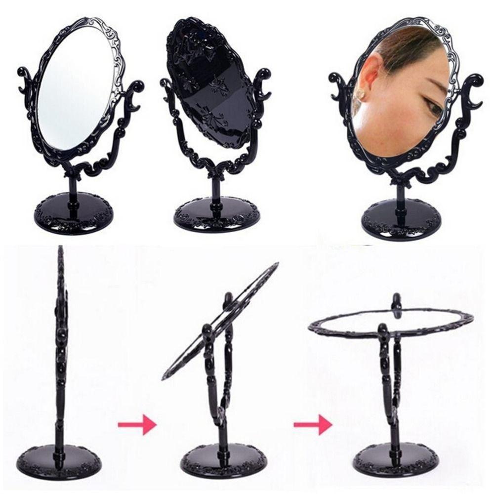 European Style Black Butterfly Dressing Mirror Rotatable Desktop Makeup Mirror  Bathroom