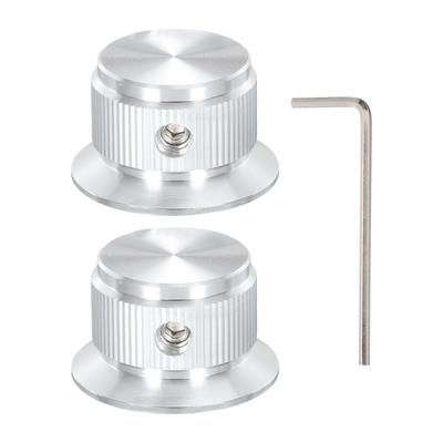 Knoflík potenciometru uxcell Hliníkový ovládací knoflík kytary s 1 hřídelovým klíčem pro kytaru Basový audio zesilovač Nastavení hlasitosti 24 mm Průměr