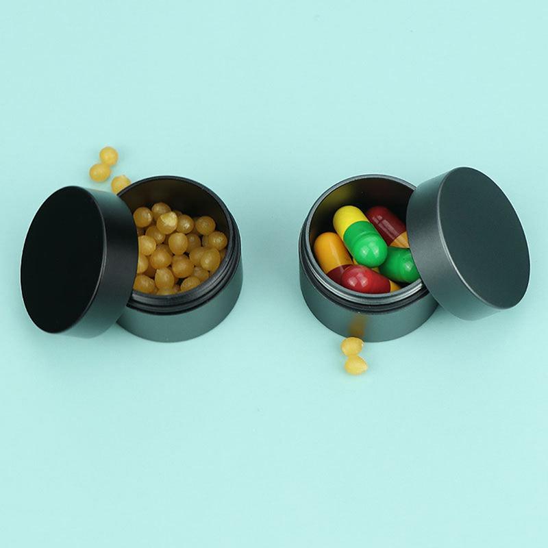 New Mini Waterproof Aluminum Alloy Sealing Bottle Outdoor Survival Pill Box Container Pill Bottle Tank Case