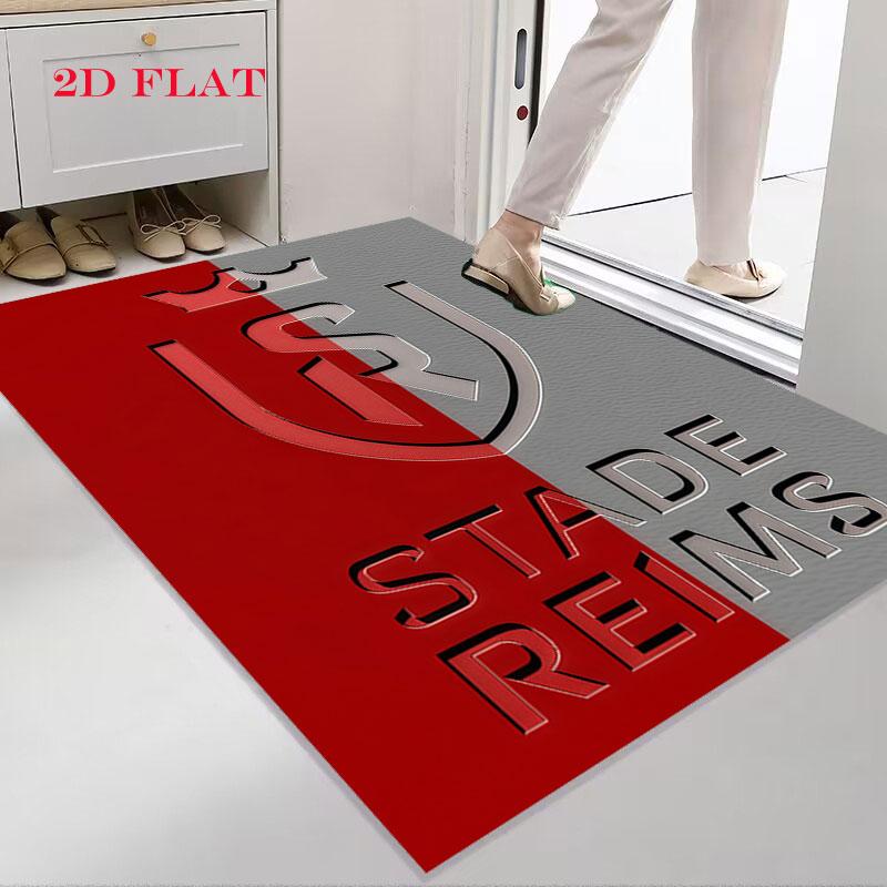 Stade de Reims poster Carpet Rug for Living Room Bedroom Home Sofa Decoration,Kids play Nonslip Floor Mat