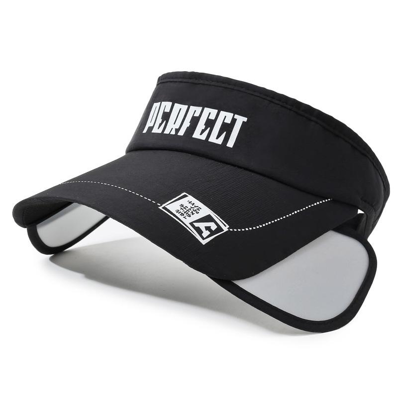 Summer sun protection visor hat women running outdoor sports brim empty top hat men's casual cycling versatile telescopic