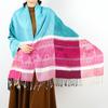 New shawl stripes contrasting colors autumn and winter fashion fringed women's scarf light luxury large size shawl