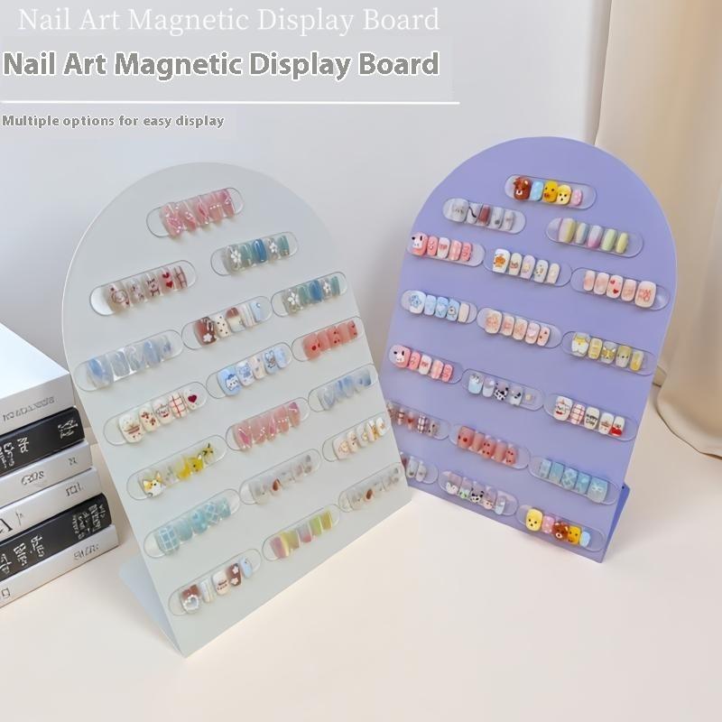 New Premium Acrylic Nail Color Plate Magnet Nail Tips Display Board Comparison Color Card With Number Stickers For Nail Salon