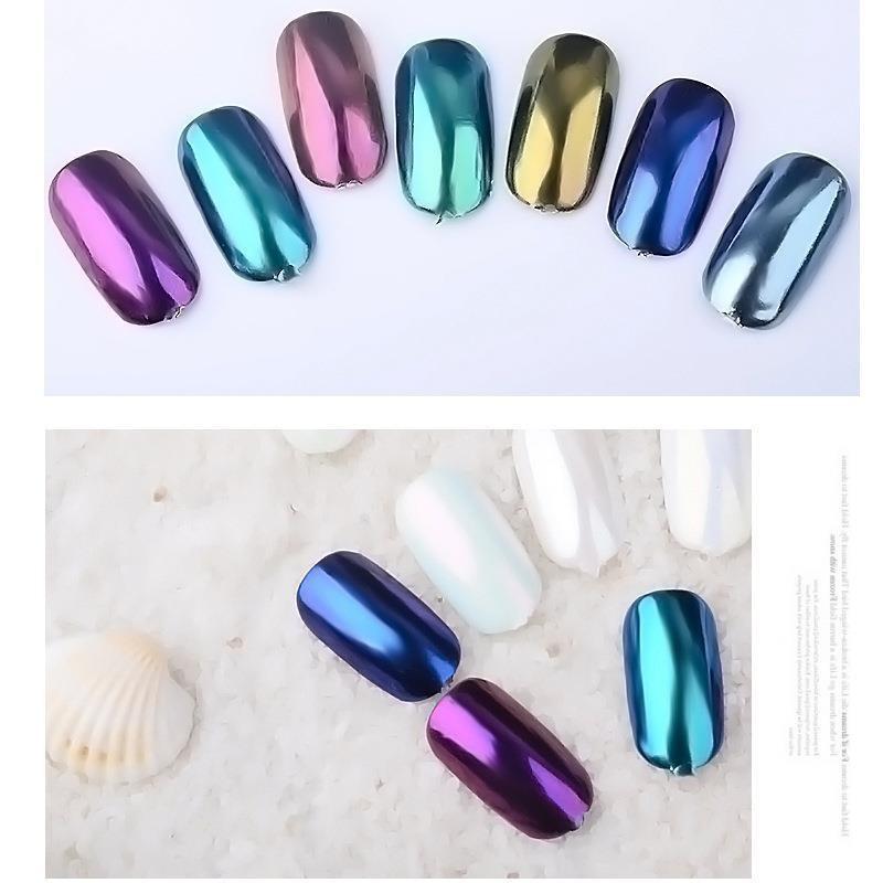 Japanese Aurora Mermaid Powder Iridescent Shell Powder Holographic Mirror Powder DIY Gel Nail Art Decoration Glitter
