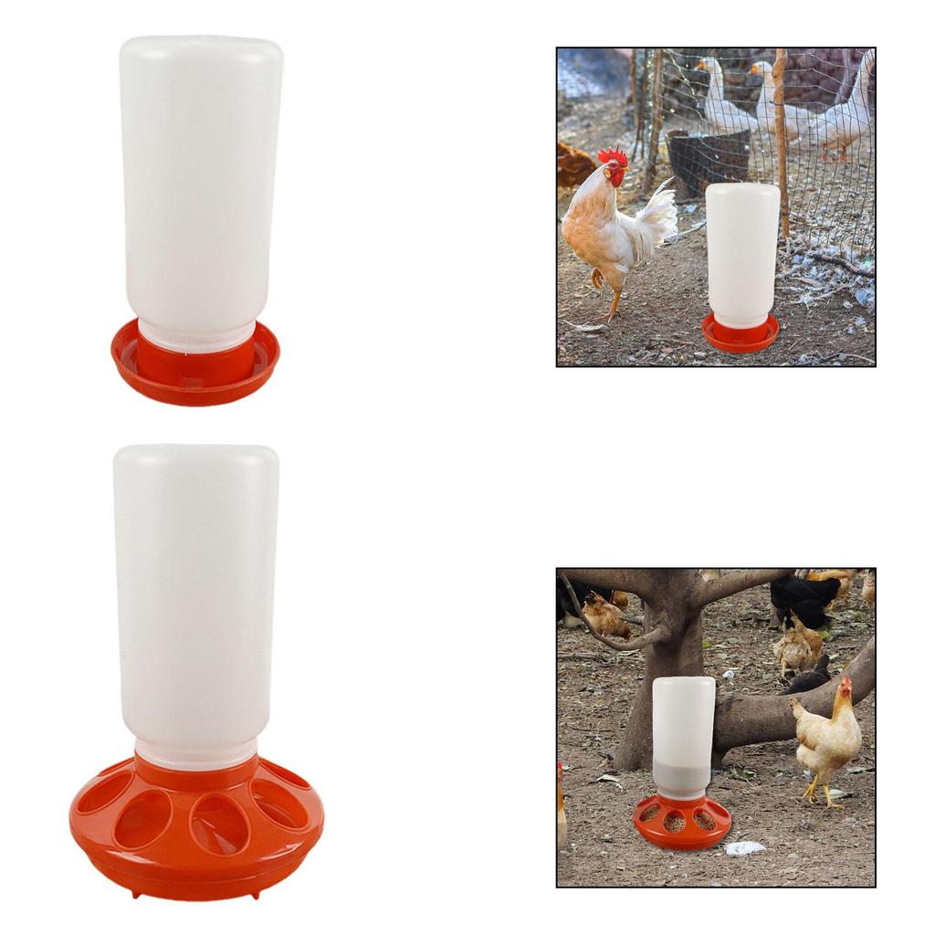 Plastic Poultry Feeder Drinker Detachable Easy Fill Waterer Farm Animal Feeding Tools for Chickens Quails Backyard