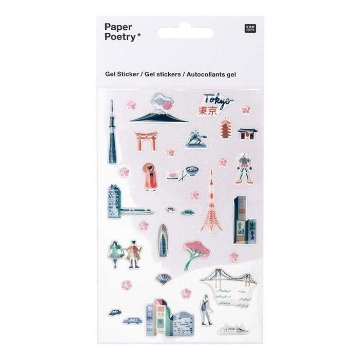 Stickers - Rico Design - Tokyo - 35 pcs - Autocollants gel - Scrapbooking