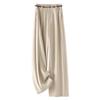 Beige High-Waist Wide-Leg Pants for Women - Slimming, Loose, Straight Fit for Spring & Autumn 2025