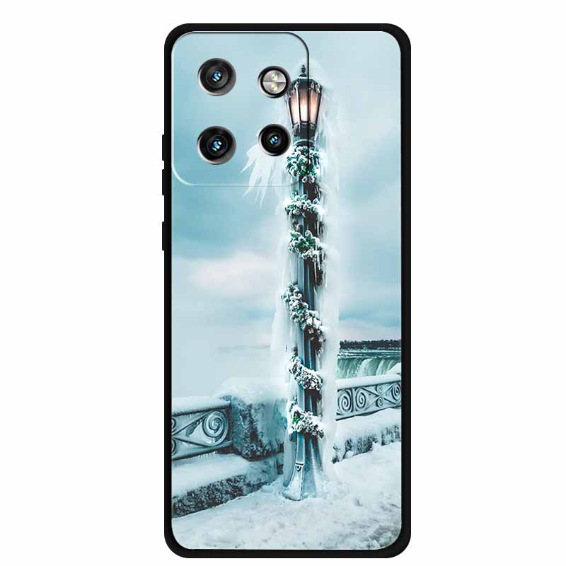 Christmas Cover For Motorola Moto G75 5G Black Silicone Cases TPU Santa Claus Christmas Tree Cover Deer For Moto G75 5G TPU case