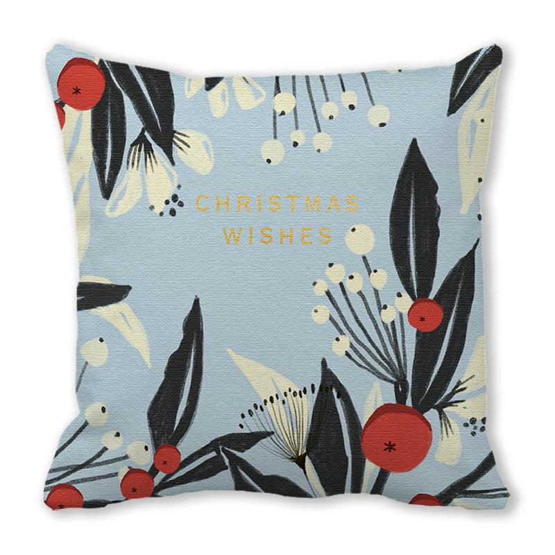 Green plants and flowers pattern series Digital printing short plush pillow covers for car sofa office cushion cover home goods
