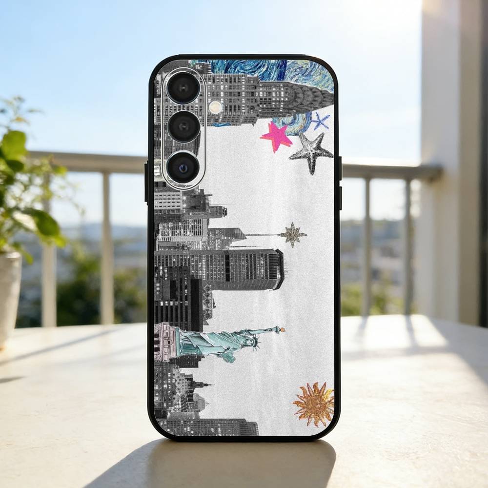 Lovely City N-New Y-York  Phone Case For Samsung  A73,A21s,A22,A31,A32,A52,A53,A71,A80,Soft Black Shell