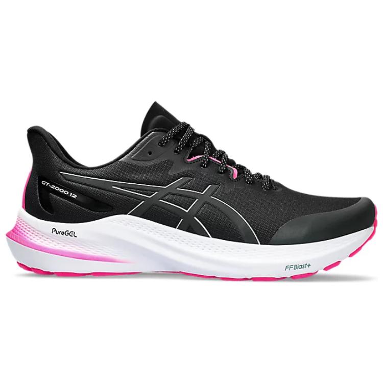 Asics GT 2000 12 Lite-Show Schwarz Reinsilber Herren-Sneaker 1011B766-001