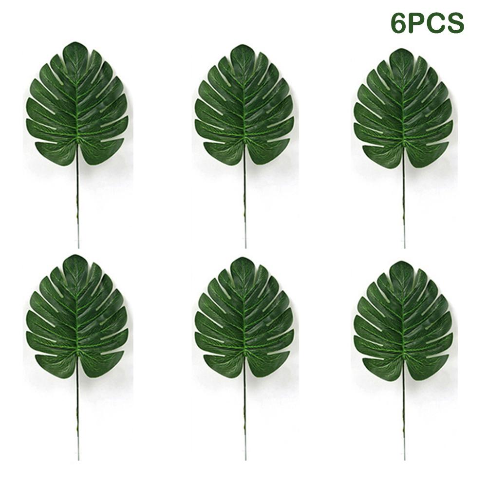 Artificial Tropical Palm Leaves Safari Jungle Decorations Hawaiian Luau Party Leaf Home Table Decor Wedding Birthday Fake Plants
