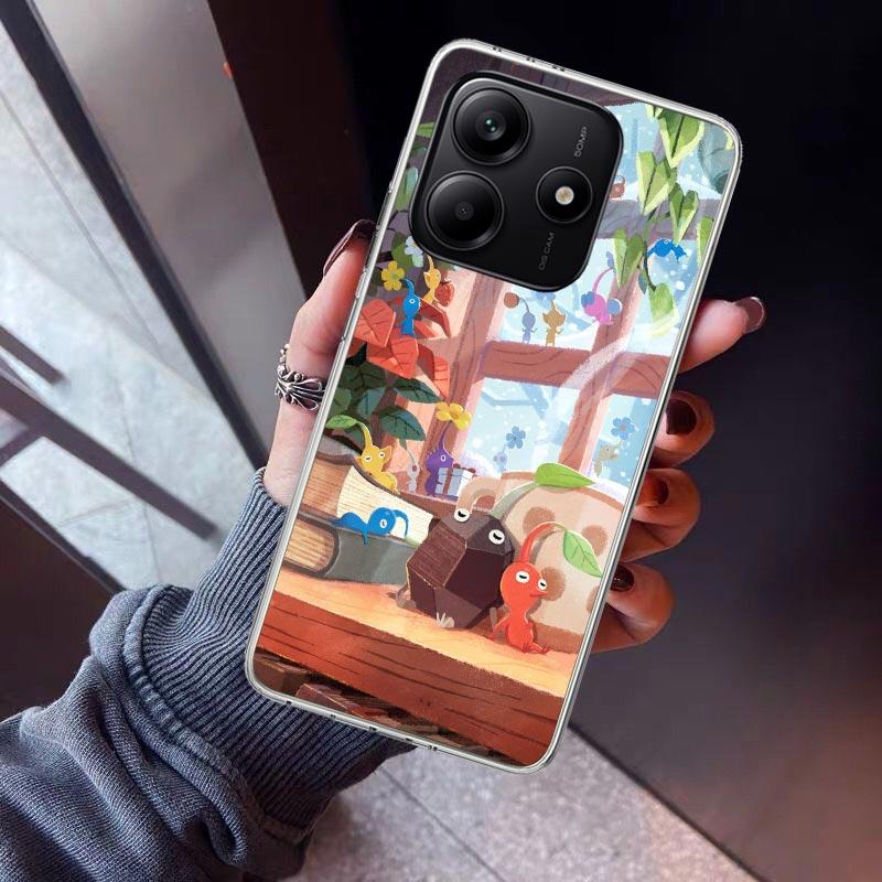 Game P-PikminS 4 Phone Case For Xiaomi Redmi Note 10 11 12 13 14 15 Pro Plus 11S 12S 14S 11T 11E 10S Soft TPU Back Cover Redmi N