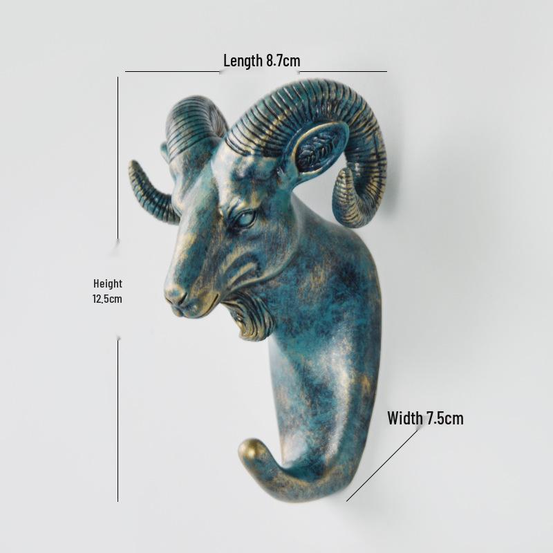 Deer Head Cartoon Wall Hook - New Creative Punch-Free Design for Home Decoration