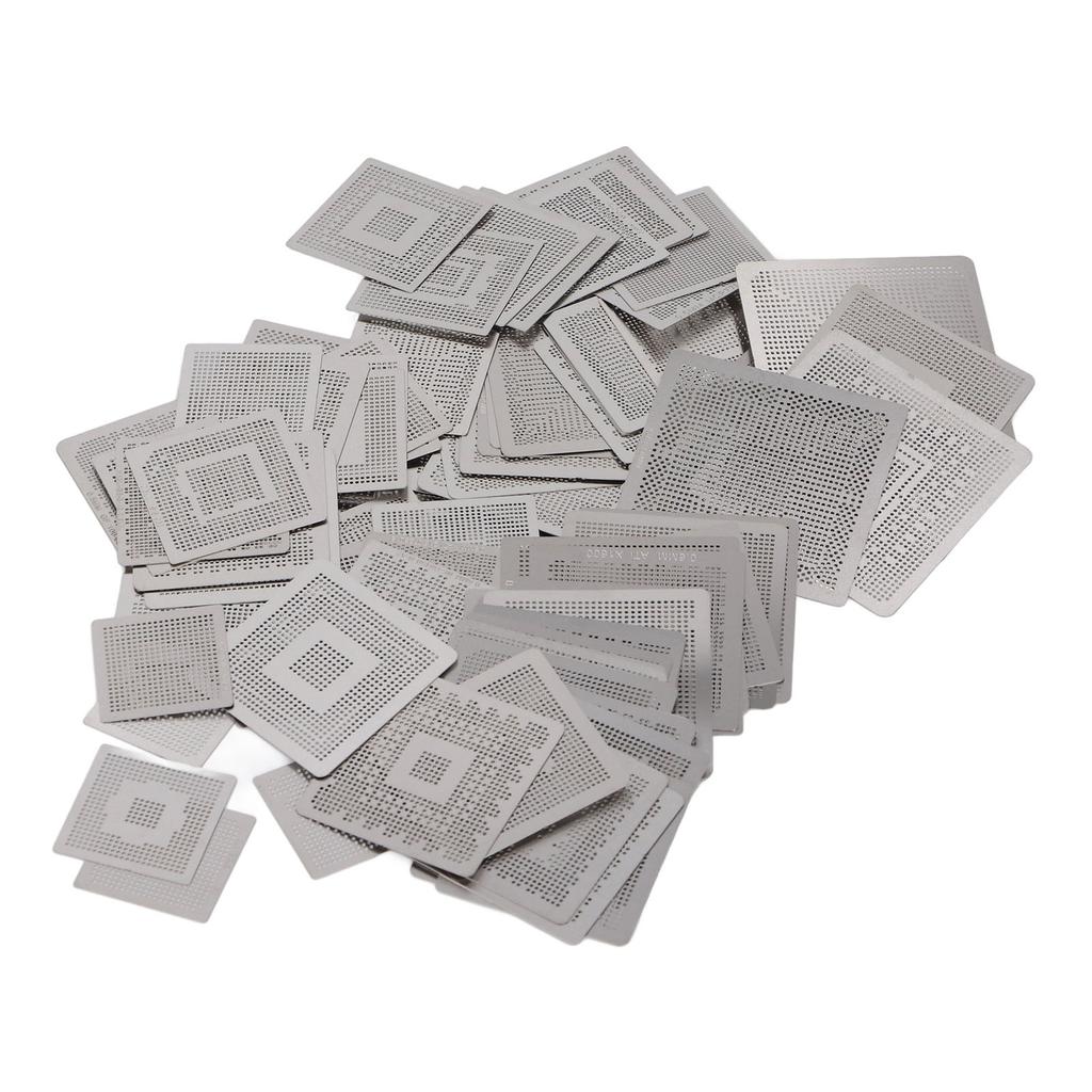 144 Pcs BGA Reballing Stencils 304 Stainless Steel Multi Functional Universal Reballing Rework Templ
