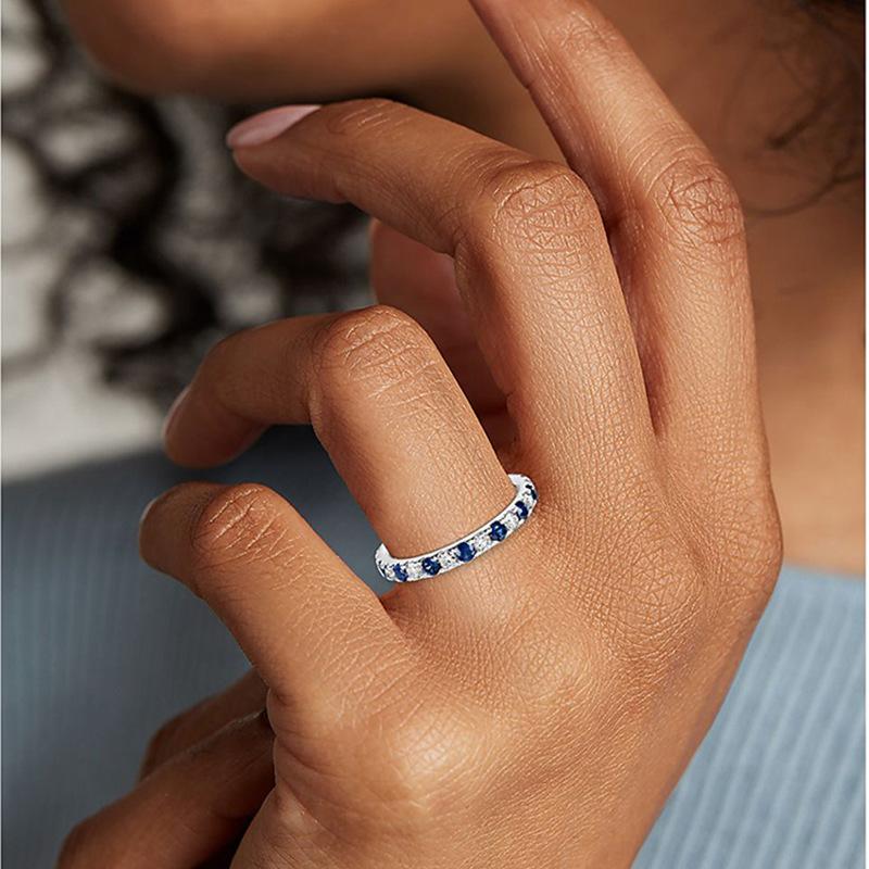 Classic Copper Alloy Zircon Ring Ladies Jewelry Wedding Promise Party Gift