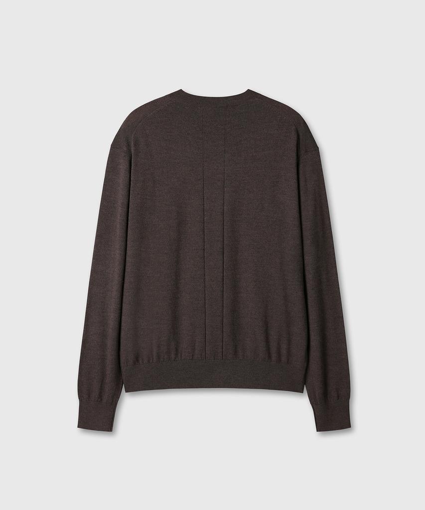 Daibeuin Loosed Fine Wool V-Neck Knit (Brown)